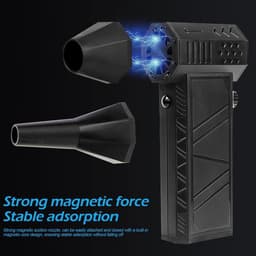 Elektrische Bladblazer - Mini Stofzuiger - Apparaten Reinigen - Krachtige 130.000 RPM - 8000 mAh Batterij - Zwart — thumbnail 2