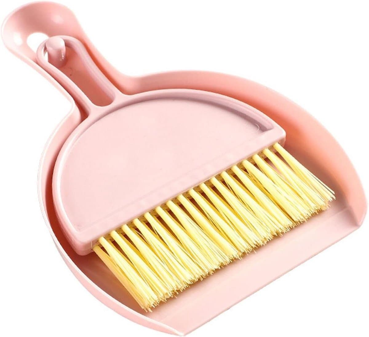 Mini stofferborstelset - Tafelreiniger - Bureau schoonmaken - Compact klikontwerp - 21 cm - Grijs — afbeelding 1