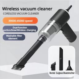 Draadloze Autostoelzuiger - 2-in-1 Draagbare Mini Stoelzuiger met Oplaadbare batterij, Hoge Suikracht voor Auto, Huis en Keuken, Draagbaar Handstofzuiger — thumbnail 2