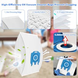 Cosensi - Vacuumzakken - 12 Stuks - Inclusief Filters - Microfiber - Geschikt voor Miele GN - Ideaal voor Classic C1 Complete C2 C3 — thumbnail 1