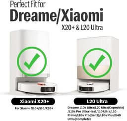 6 vervangbare mopdoeken, geschikt voor Dreame L10s, L20 Ultra, L10s Pro Ultra Heat, L10 Ultra, L10s Pro, L10 Prime, Xiaomi X10, S10, X40 Ultra robotstofzuigers, geschikt voor Dreametech X30 Ultra — thumbnail 3