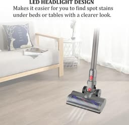 Direct Drive-reinigingskop Geschikt voor turboborstel en snelsluiting Geschikt voor Dyson V7 V8 V10 V11 V15 stofzuigers, Geschikt voor harde borstelrol en LED-verlichting. — thumbnail 3