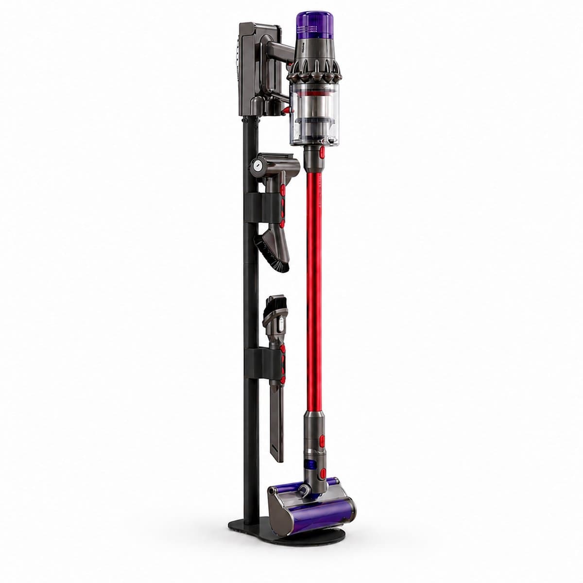 DEGG® - Stofzuiger Standaard Geschikt voor Dyson V7 V8 V10 V11 V12 V15 – Vrijstaand met Accessoirehouders – Zonder Boren – Zwart — afbeelding 1