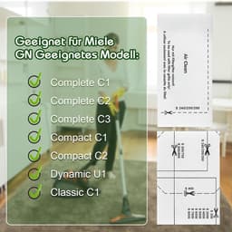 16 stuks Geschikt voor Miele Complete Stofzuiger filter filter kit voor het vervangen van de installatie - Stofzuiger onderhoud en reinigings accessoires - Stofzuiger filter - hepa filter — thumbnail 5