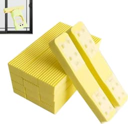 Bureaumop - Mini dweil - Snel opruimen - Aanraakloos knijpen - Compact formaat - Geel — thumbnail 1