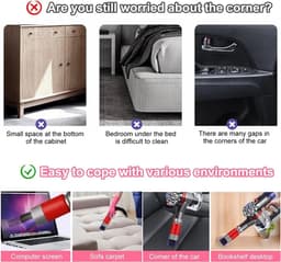 Driedelige stofborstel- en accessoireset Geschikt voor Dyson V7–V15 stofzuigerslangen: krasvrije borstel + slangverlenger, laat geen resten achter. — thumbnail 2