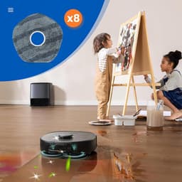 Vervangende mopdoekset compatibel met Eufy X10 Pro Omni en X9 Pro, 8 stuks microvezel, wasbaar — thumbnail 2