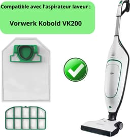 Accessoirepakket voor Vorwerk Kobold VK200 - Stofzuigerzak Vervanging FP200 [Set 10] Motorfilter Vervanging FL-M200 [Set 2] — thumbnail 5