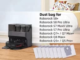 12 stuks Stofzuigerzakken geschikt voor Roborock Q5+, Q5 pro + , Q7+ en Q7 Max+, S7 MaxV Ultra, S7 Pro Ultra, Q8+ max en pro, S8+ S8 Pro Ultra stofzakken zakken zuigstation — thumbnail 5