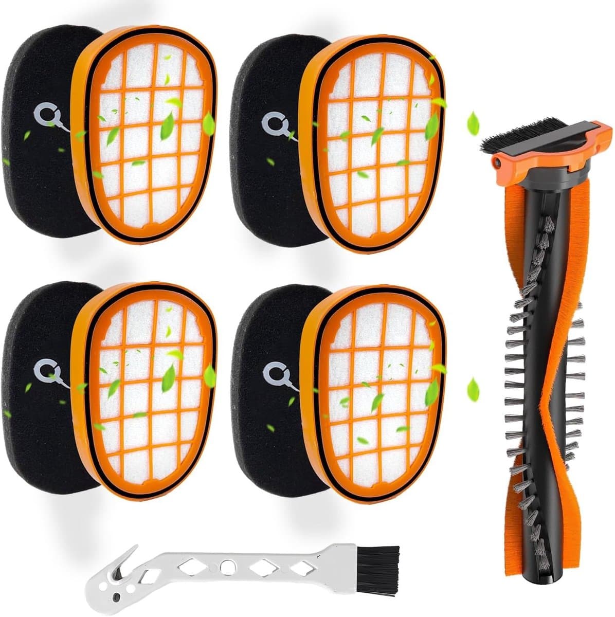 6 stucks-Philips Stofzuigerfilterset- HEPA + ABS Speedpro Max, reserveonderdelen voor FC6812/6814/6822/6823/6827/6908-stofzuigeraccessoires,4pcs-filterdoeken — afbeelding 1