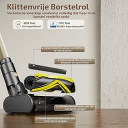 Steelstofzuiger Draadloos - Kruimeldief - Stofzuiger 50kPa zuigkracht - Zonder zak op accu - CleanDetect — thumbnail 5