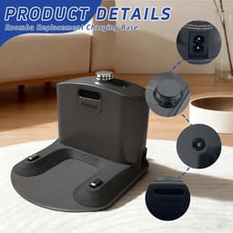 Kraftverdia - Oplaadstation – Oplaadstandaard accessoires compatibel met iRobot Roomba E5 E6 I1 I3 I4 I6 I7 I8 500 600 700 800 900 serie stofzuiger – Met netsnoer – Zwart — thumbnail 2