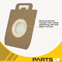 5 Stofzuigerzakken PARTS4® geschikt voor Nilfisk Select / Power | Made in Europe | Passend in o.a. Nilfisk Select, Select Parket, Select Petcare & Nilfisk Power P10, P20, P40 — thumbnail 4