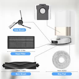 15-delige Accessoireset - Geschikt voor Dreame X40 Ultra, X40 Pro, S30 Pro Ultra & L40 Ultra - Complete Onderhoudskit - Inclusief Hoofdborstel, HEPA-Filters, Zijborstels, Dweilen & Stofzakken - Robotstofzuiger Reserveonderdelen — thumbnail 2