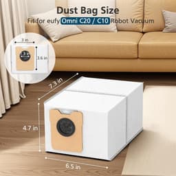 Stofzakken - geschikt voor Eufy Omni C20 en C10 robotstofzuigers - grote capaciteit - 12 zakken - afmetingen 18,5*16,5*12 cm — thumbnail 4