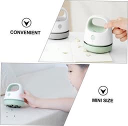 Mini-bureaustofzuiger - Handzame tafelstofzuiger - Bureau reinigen - Draadloos, USB-oplaadbaar - 9.9 x 8.6 cm - Groen — thumbnail 3
