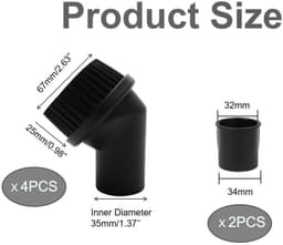 Stofzuigerborstels - 4 Stuks - 35 mm - Universeel — thumbnail 3