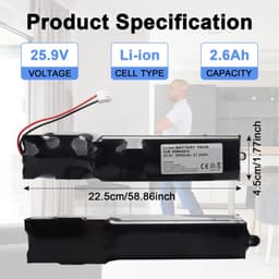 25.9V Vervangende Batterij voor Rowenta Stofzuigers — thumbnail 5