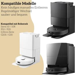 Stofzuigerzakken 16 stuks - Geschikt voor Roborock/S8 MaxV Ultra/Qrevo - 3,5L inhoud - Voorraadverpakking - Brede compatibiliteit - Stofzuigerzak — thumbnail 3