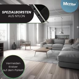 Dailygoods- Zuigmond Universeel 32/35mm - Vloermondstuk voor Harde Vloeren - 2 Wielen - Nylon Haar - Geschikt voor Siemens, Miele, Bosch - Vloerzuigmond — thumbnail 4