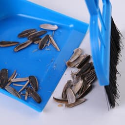 Kleine Handbezem Stofferset - Mini Stoffer Blik - Bureau Reinigen - Compact Ontwerp - 1 Set - Blauw — thumbnail 4