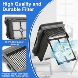 PromoHome Borstelroller en Filter Set voor Tineco Floor One S5 / S5 Pro / S5 Pro 2 / S5 Extreme - 2 Rollen + 2 HEPA Filters + Reinigingsborstel — thumbnail 4