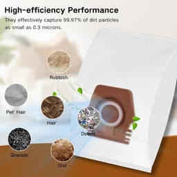 4 stuks stofzakken - Voor Miele Hoover Pure CO-stofzuigerzakken voor Guard M1 S8380 Flex Parquet Silence Performance Cat & Dog-serie - voor Miele TU Guard S1 L1 M1 /CO — thumbnail 3