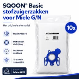 SQOON® Stofzuigerzakken Geschikt voor Miele GN, classic C1 complete C2/C3 + 1 filter - 10 Stuks — thumbnail 4