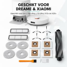 ZENC® Complete Accessoireset Geschikt voor Dreame L10s Ultra, L10 Ultra, S10(pro) & Xiaomi X10/X10+ - Robotstofzuiger - Onderhoudsset - HEPA-filters - Borstels - Stofzakken - Dweilpads — thumbnail 2
