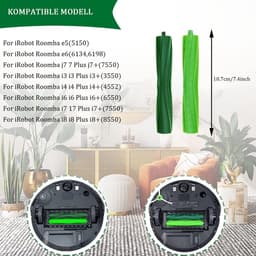 Dailygoods- Roller Borstels Set van 2 - Vervangende Onderdelen - Compatibel met iRobot Roomba i7/i7+/E5/E6/E7 - Hoogwaardige Materialen - Effectieve Reiniging - Stofzuigerborstels — thumbnail 2
