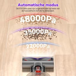 Draadloze Steelstofzuiger - Krachtige Zuiger - Huis Schoonmaken - Automatische Zuigkrachtregeling - 1.8L Container - Goud — thumbnail 5