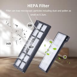 16 stuks - decoratieve accessoires - accessoireset - geschikt voor Eufy X10Pro/omni - 3 stofzakken, 2 schoonmaakdoeken, 6 zijborstels, 2 HEPA-filters, 1 hoofdborstel Borstel, schroevendraaier — thumbnail 2