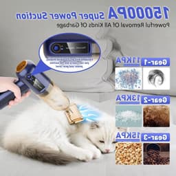 Draadloze Handstofzuiger - Mini Stofzuiger - Auto Huis Reinigen - 15000 Pa Zuigkracht - 80W - Zwart — thumbnail 1