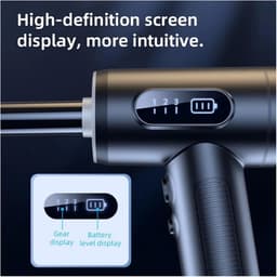 Draagbare Auto Stofzuiger - Handstofzuiger Draadloos - Auto Interieur Reinigen - Dubbele Functie Blazen Zuigen - 290000Pa - Zwart — thumbnail 2
