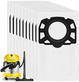 PromoHome 10 stuks KFI 487 stofzuigerzakken geschikt voor Kärcher WD4, WD5, WD6, WD5P, WD6P, MV4, MV5 en MV6. Vervangt origineel onderdeelnummer 2.863-006.0. — thumbnail 1