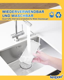 4 stuks - 2 filter en 2 sets Filterkatoens - Voor Miele stofzuigers, Ideaal Hepa Airclean 50 accessoires voor Miele Complete C3 & C2, Compact C1 & C2 , GN Hycean3D, S8340, S6 ,AH50, S3 — thumbnail 4