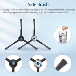 19-delige - 1 rubberen hoofdborstel, 1 dweilroller, 6 zijborstels, 4 HEPA-filters en 6 stofzuigerzakken - Voor ECOVACS DEEBOT X8 Pro Omni/ X8 Omni robotstofzuiger — thumbnail 2
