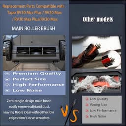 13 stuks - 1 hoofdborstels, 2 filters, 3 dweildoeken, 4 zijborstels en 3 stofzakken - Voor Tapo RV30 Max Plus / RV30 Max / RV20 Max Plus / RV20 Max robotstofzuigers — thumbnail 2