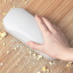 Tafelkruimelveger - Kruimelreiniger Bureau - Tafel Snel Schoonmaken - Ingebouwde Afvalopslag - 19.8 cm - Wit — thumbnail 2