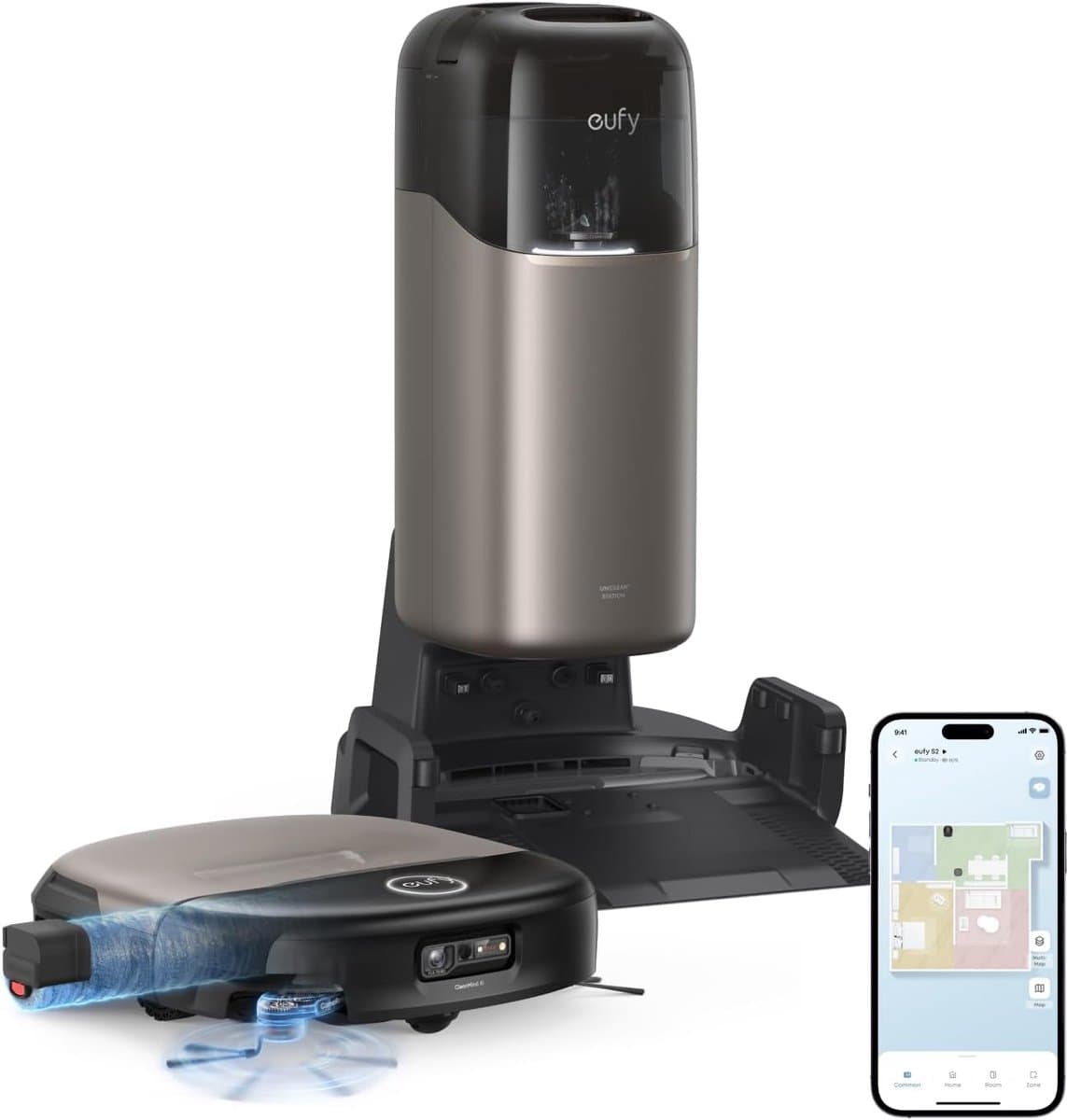 EUFY Omni S2 - Robotstofzuiger - Met Dweilfunctie - 30 kPa - Zwart — afbeelding 1