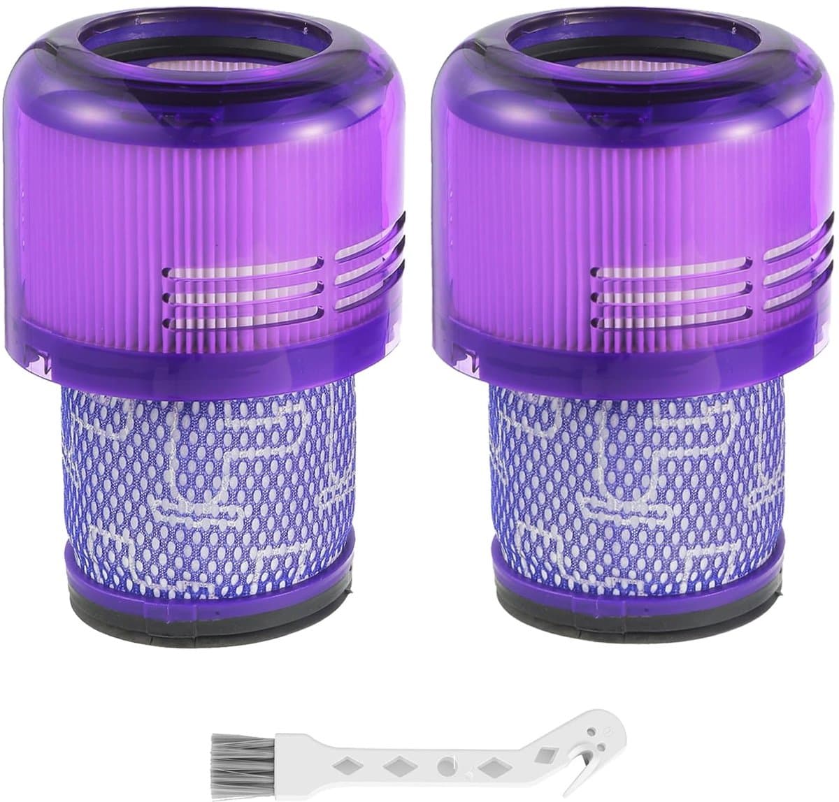 2-pack V11 stofzuigerfilters - vervanging voor Dyson V11 Animal - V11 Torque Drive - V11 Extra - V15 Detect en V15s Detect draadloze stofzuigers. Vergelijkbaar met onderdeelnummer 970013-02. — afbeelding 1