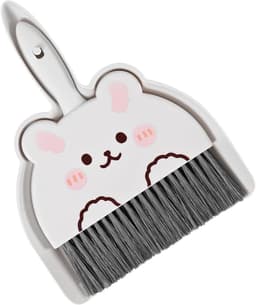 Stoffer en Blik Set - Mini Reiniger - Snel Opruimen - Handige Opbergclip - 24 x 17 cm - Grijs — thumbnail 1