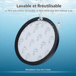 2 stuks filters - 2 ronde filterelementen - compatibel met Rowenta Cyclonic X-Trem Power stofzuiger (RO69 XX) — thumbnail 2