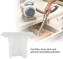 Dailygoody - Vervangingsfilter - 2 Stuks - Herbruikbaar - Wit - Geschikt voor Black & Decker Dustbuster - Filter voor Stofzuiger — thumbnail 2