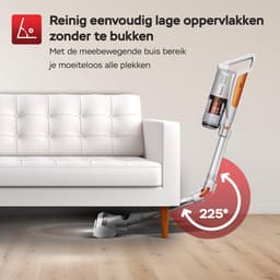 TurboTronic CV11 Steelstofzuiger met flexibele Arm en Handstofzuiger Draadloos - Oranje/Zilver — thumbnail 2