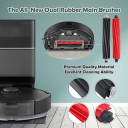 20 stuks Accessoires geschikt voor Roborock Q5 Pro/Q5 Pro+/Q8 Max+/Q8 Max Stofzuiger,2 Hoofdborstels,4 HEPA-Filters,6 Dweilen,6 Zijborstels,1 Borstel,1 Schroevendraaier Vervangende Onderdelenset — thumbnail 3