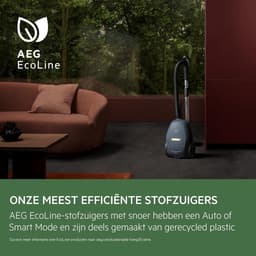 Stofzuiger met zak - Cilinderstofzuiger - Efficiënt schoonmaken - Smart modus energiebesparing - 12 meter actieradius - Lichtblauw — thumbnail 4