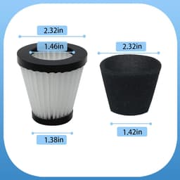 Geschikt voor Dirt Devil Scorpion Model SD20005RED, F117 Adsorptiefilter SD30025B BD22025, Vergelijkbaar onderdeelnummer AD40117 (3 pakketten HEPA-filters en 6 pakketten sponsfilters) — thumbnail 2
