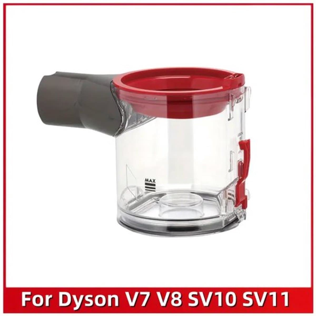 17 Parts – Stofreservoir 0,54L Geschikt voor Dyson V7 & V8 – Compatibel met SV10 & SV11 – Transparante Vervangende Stofcontainer – Reserveonderdeel voor Draadloze Steelstofzuiger – Eenvoudig te Reinigen — afbeelding 1
