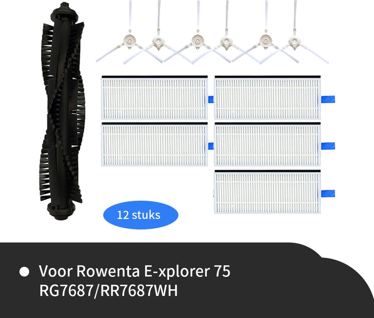 Replacements® Onderdelen geschikt voor Rowenta X-Plorer 75-serie - NIET voor de 75S - 12-delig — afbeelding 1